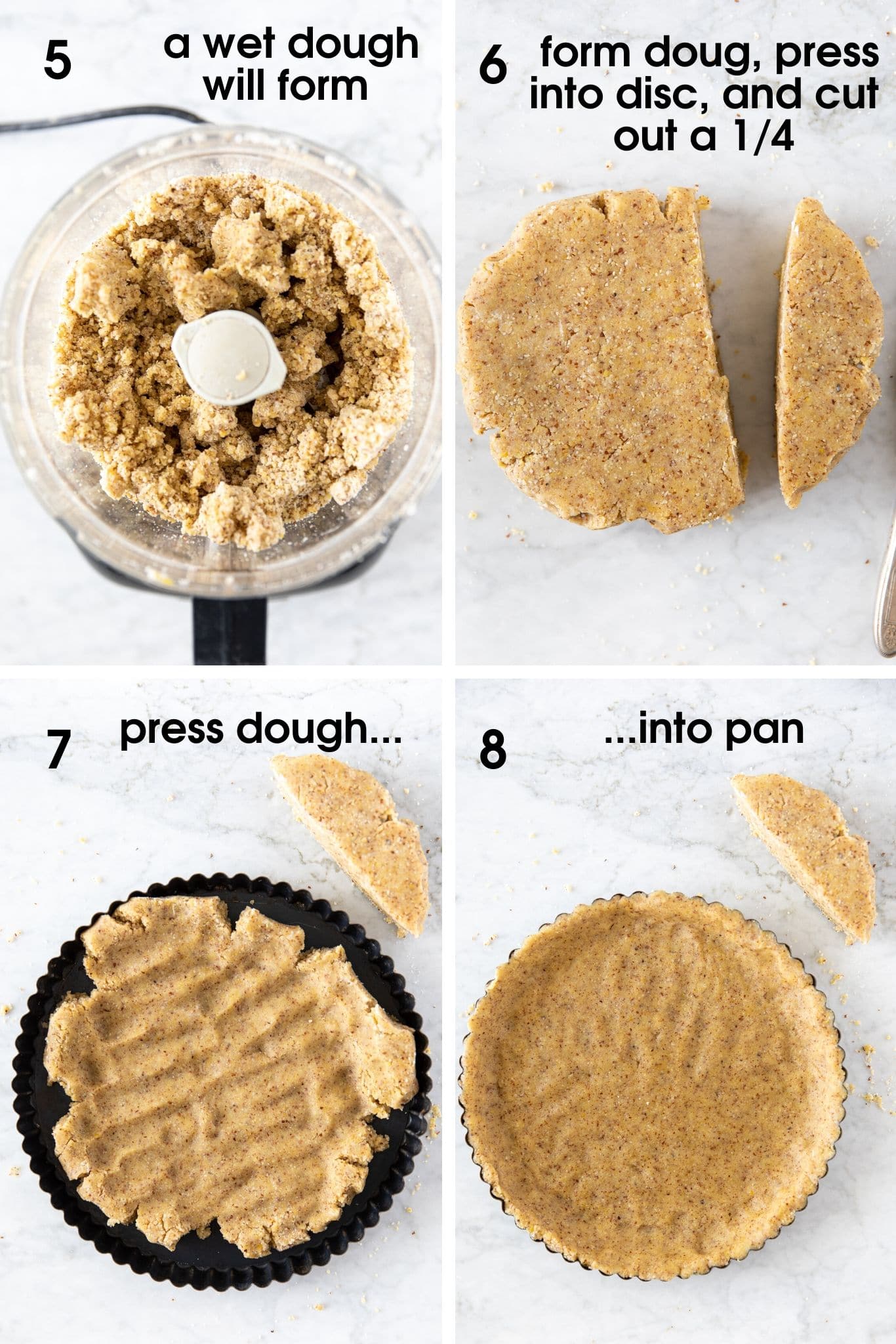 steps to make Linzer Torte with Raspberry Jam crust in a food processor | from verygoodcook.com