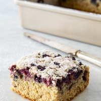 Slice of Blueberry Crumb Cake from verygoodcook.com